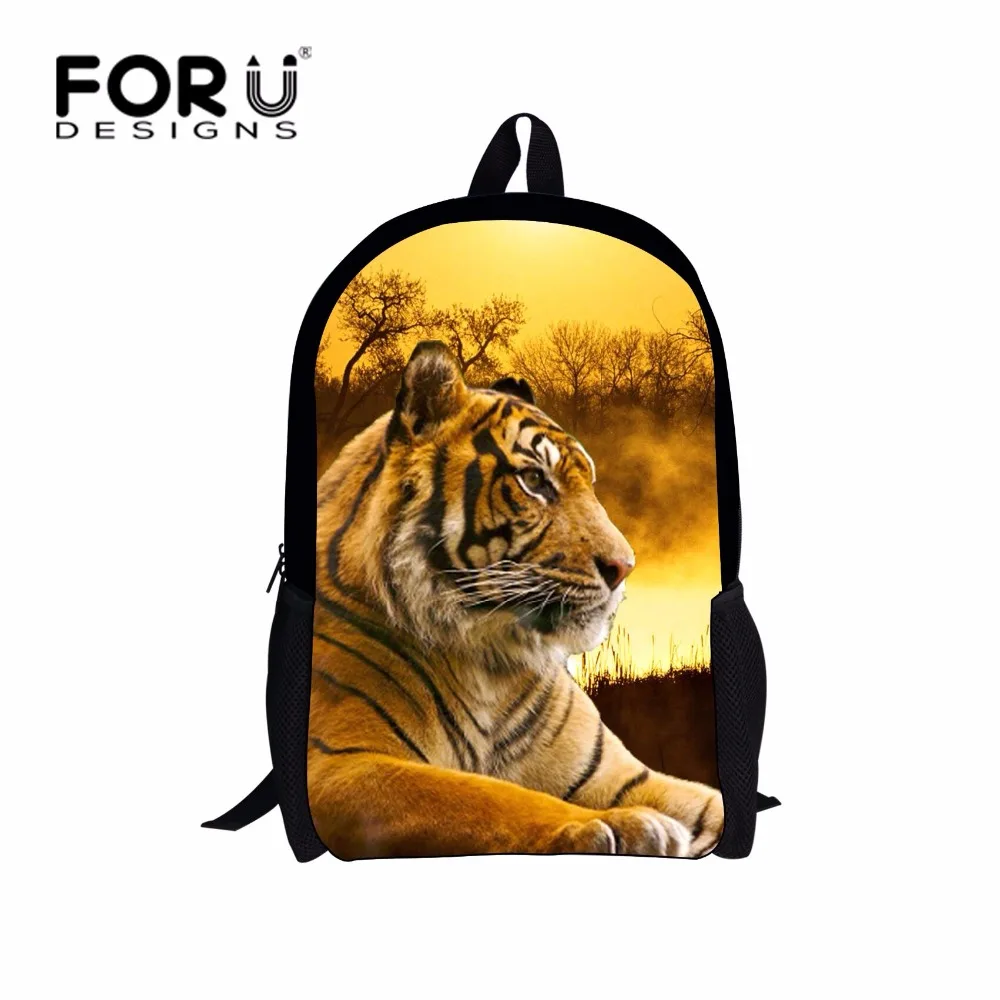 FORUDESIGNS/Школьный рюкзак с принтом кота для мальчиков и девочек детские школьные