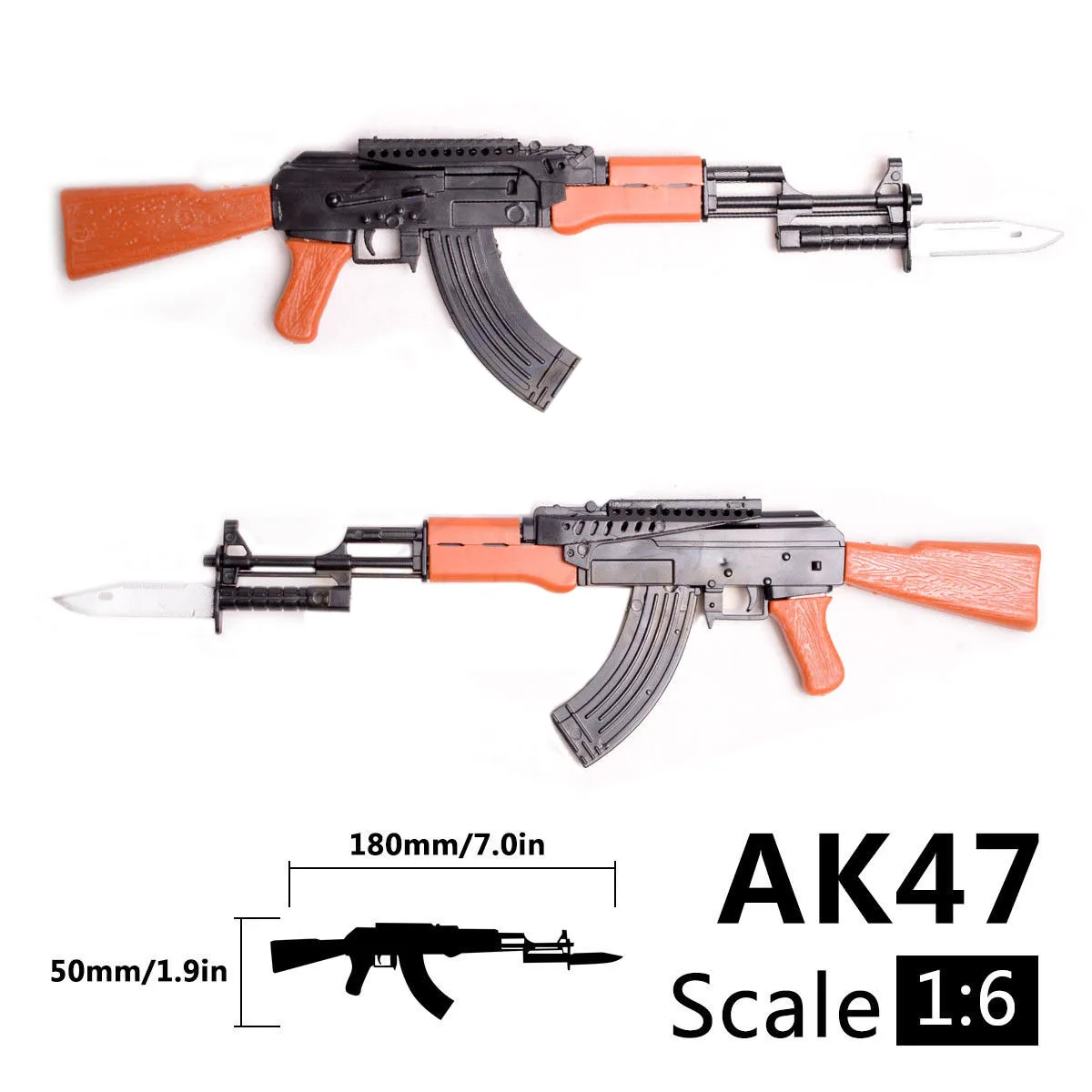 Масштаб 1/6 AK47 искусственная винтовка головоломки Строительные кирпичи оружие