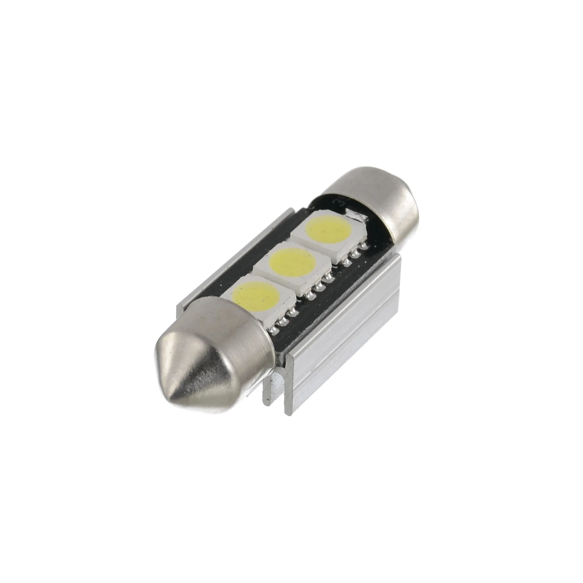 10 шт. 36 мм 3SMD 1 5 Вт 5050 Erro light Branco Dome Festoon Free Car 3 светодиодные лампы 6500 K Luz Branca Brilhante ac 12v