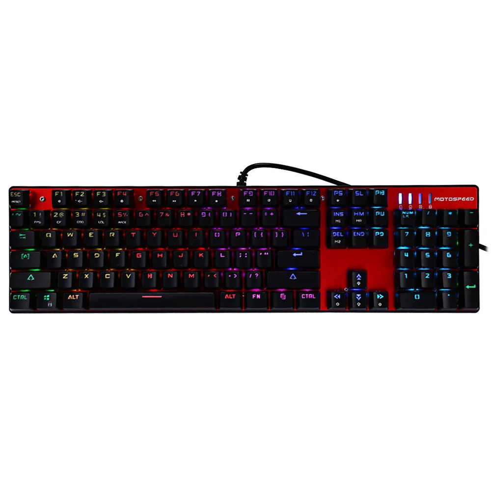 Motospeed inflictor CK104 Механическая игровая клавиатура 104 ключей из металла База полный