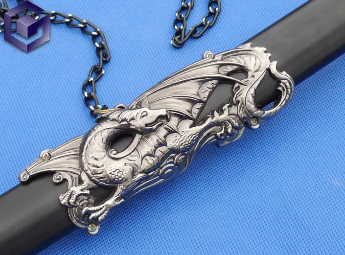 S0329 средневековый рыцарь Святого Джорджа меч меча с крыльями дракона и мечом 40