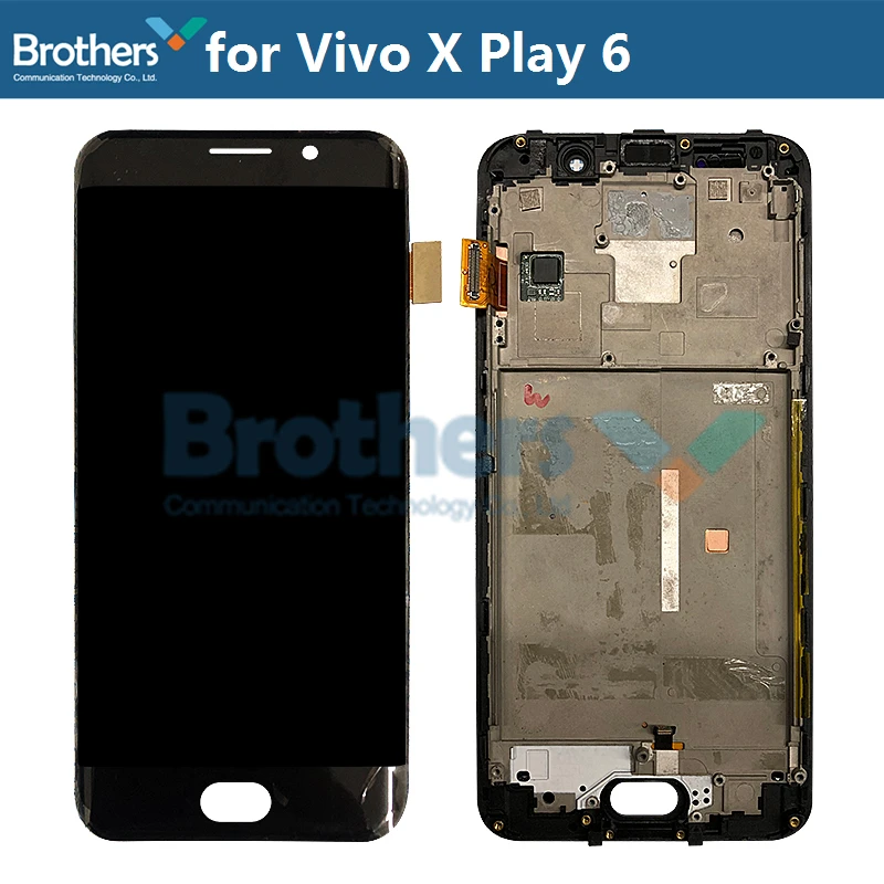 Para Vivo X Play 6 pantalla LCD de pantalla LCD con marco para Vivo X Play 6 Digitalizador de pantalla t&aacute;ctil LCD Asamblea Original y testado de trabajo-2