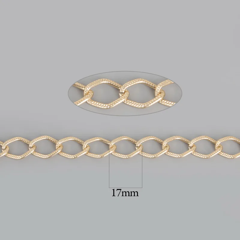 Цепочка из металла с покрытием под старину серебро и золото 3 м для изготовления