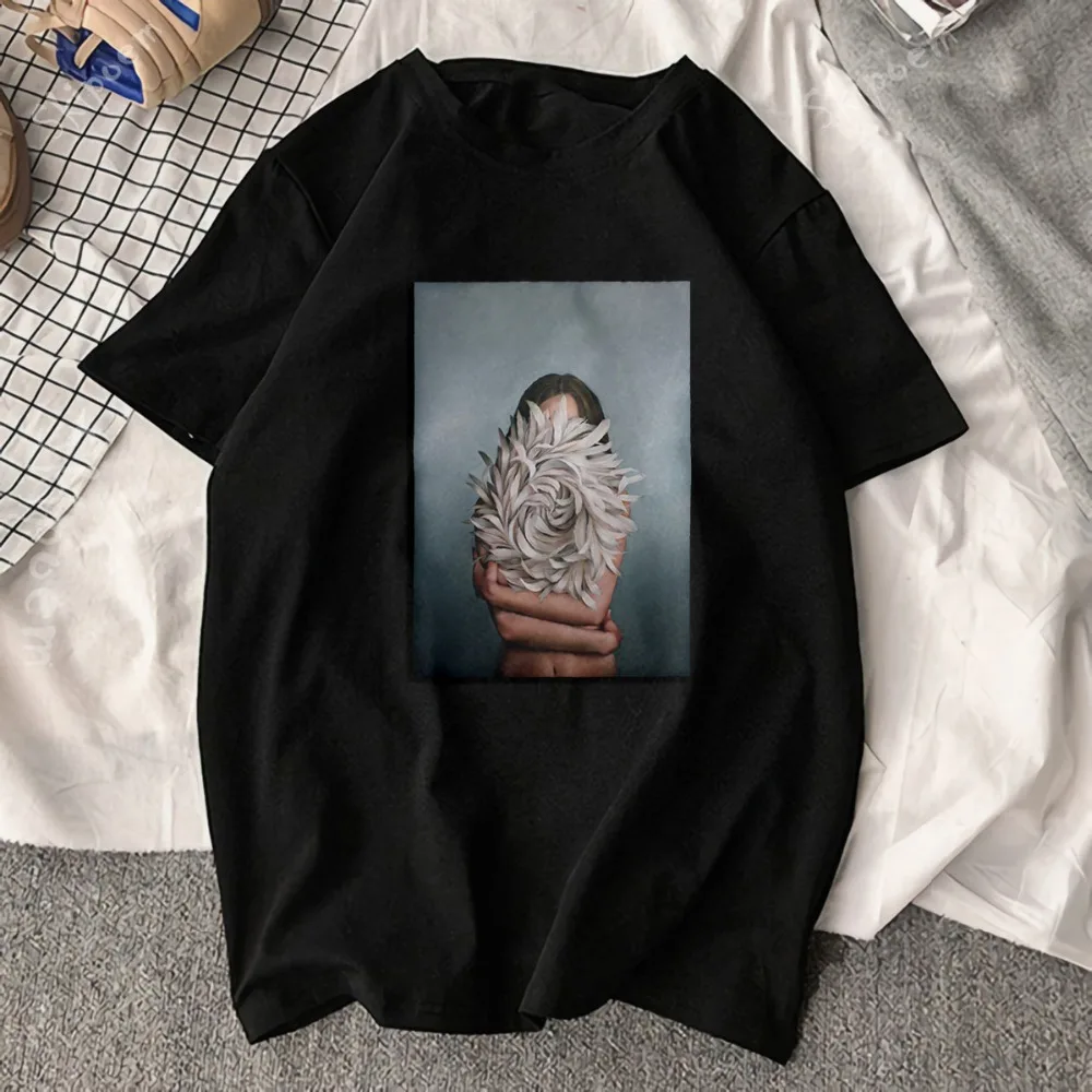 Футболка женская хлопковая с коротким рукавом и принтом | Женская одежда