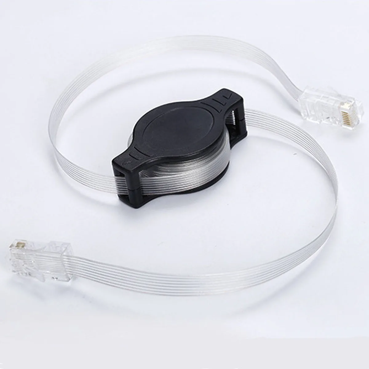 Выдвижной Ethernet-Кабель LAN RJ45 Интернет-сеть черный Соединительный кабель для