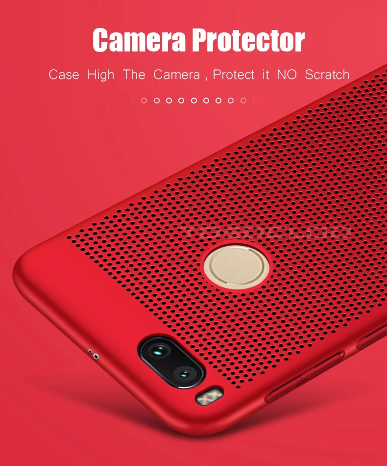 Дыхание чехол для телефона для Xiaomi Mi A1 5 5S 8 SE A2 Lite RedMi 5 Plus/Note 5 Pro 5A Prime 6 6A Pro S2 охлаждения Жесткий Полный Чехол