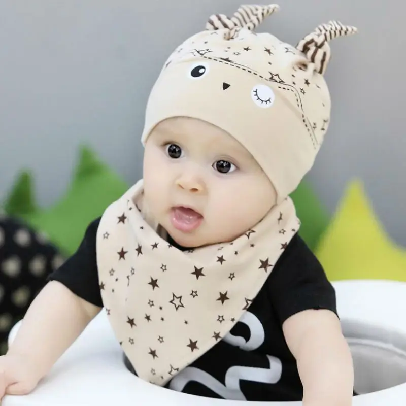 1 комплект шапки для новорожденных нагрудники маленьких мальчиков и девочек