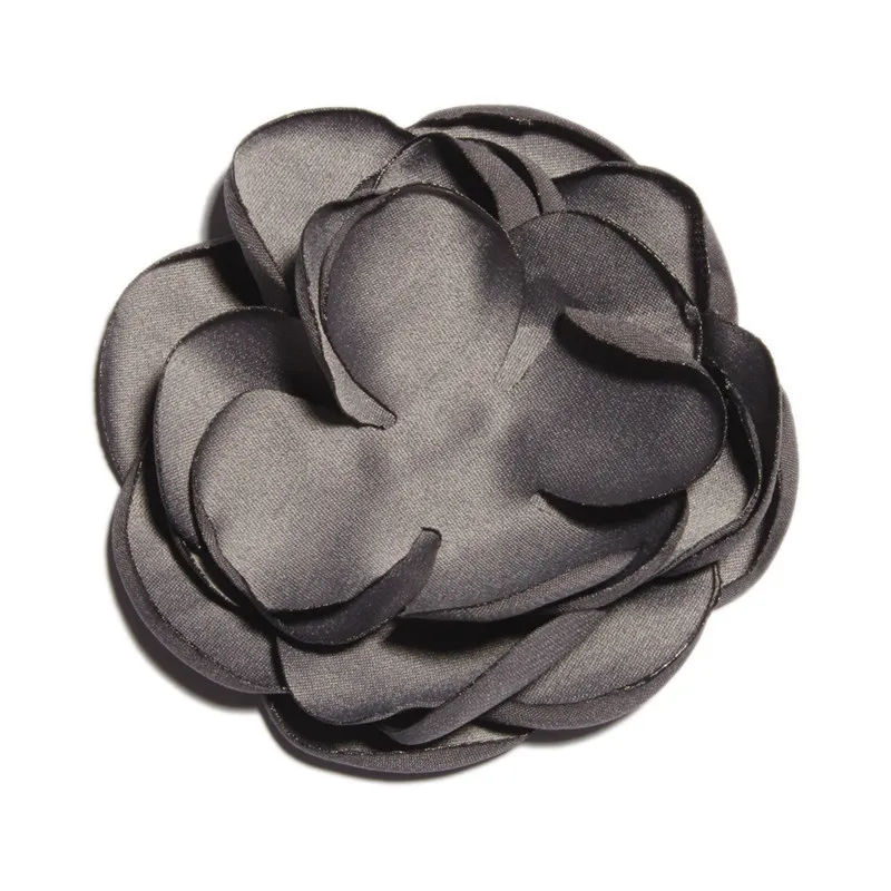 gray 10 шт. 8,5 см для новорожденных мода Handmand сгоревшие края ткани цветы для заколки для волос шифоновые заколки для волос с цветами для детей аксессуары для волос - Цвет: gray