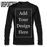 ursporttech brand custom men long sleeve t shirt add your own text picture on your personalized customized tee