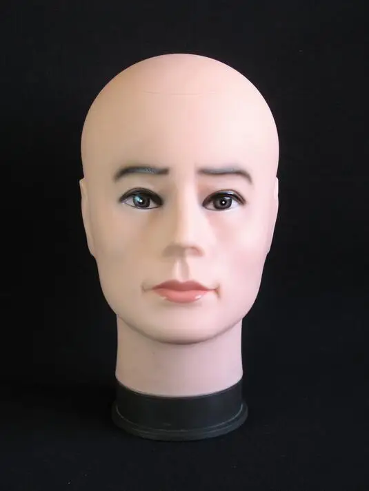 

wholesale Realistic Plastic Male head Mannequin For glasses Wig Hat Sunglass Display doll head Mannequin kappers pop 1PC M00466