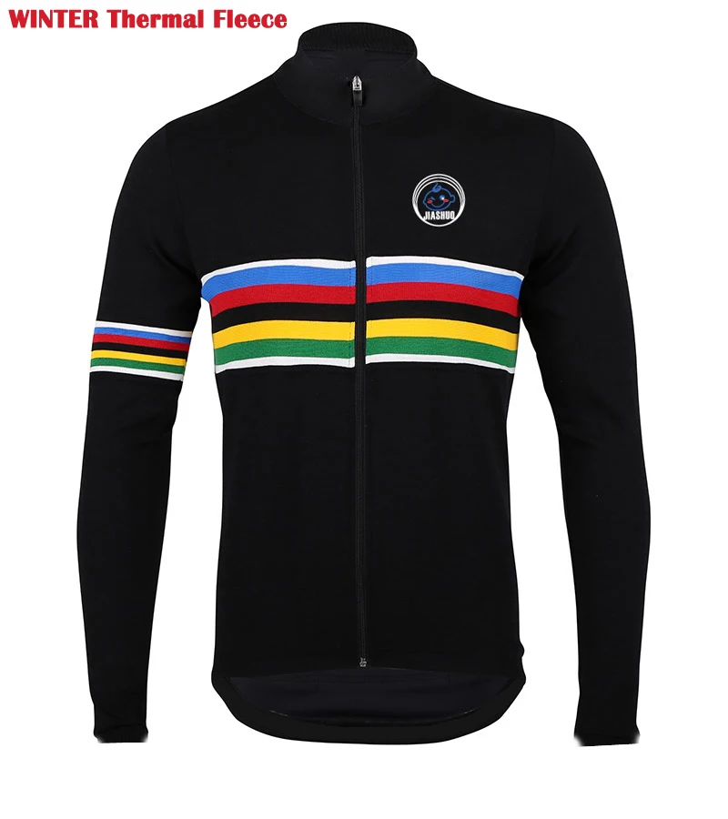 Новинка Зимы 2016 тепловая флисовая длинная профессиональная черная велосипедная
