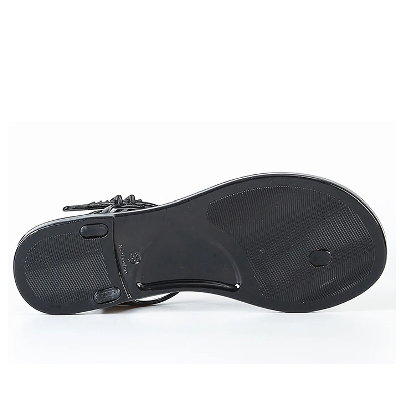 

2021 summer women flat sandals Women sandals flower decor women beach Jelly shoes Non-slip flip flops holiday beach slippers