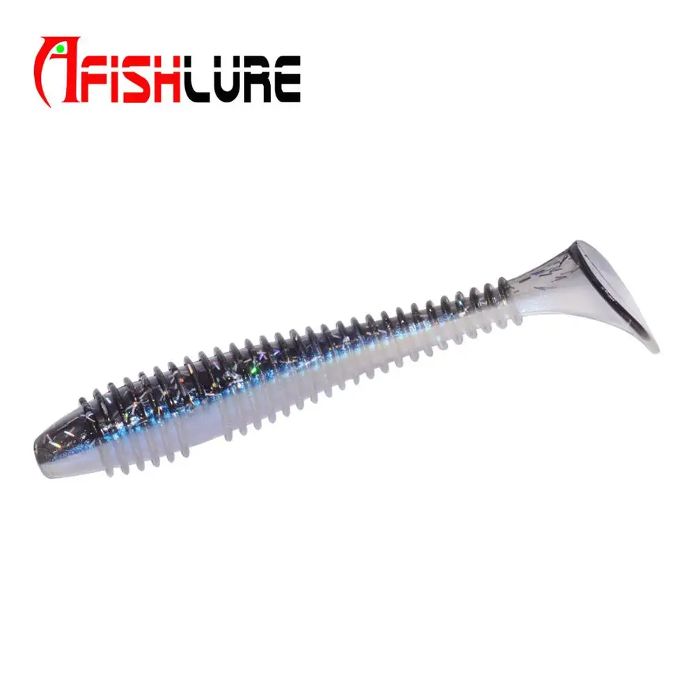 

70mm Worm Soft Fishing Lure Silicone Bass Pike T-Tail Artificial Soft Plastic Fishing Tackle 12pcs/lot