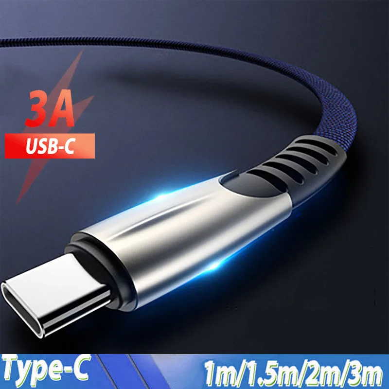 Usb type C кабель 3A Быстрая зарядка зарядное устройство Usbc для samsung Xiaomi Redmi Note 8 Android