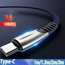 Usb type C кабель 3A Быстрая зарядка зарядное устройство Usbc для samsung