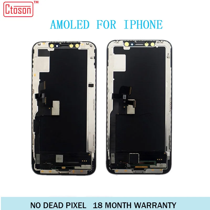 ЖК дисплей AMOLED для iPhone X XS Max XR сенсорный экран с дигитайзером запасные части в