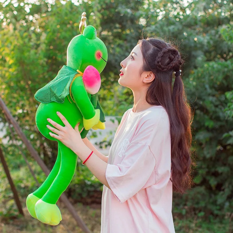 

Beautiful soft plush toy frog with crown, stuffed animal toys, Children's gift