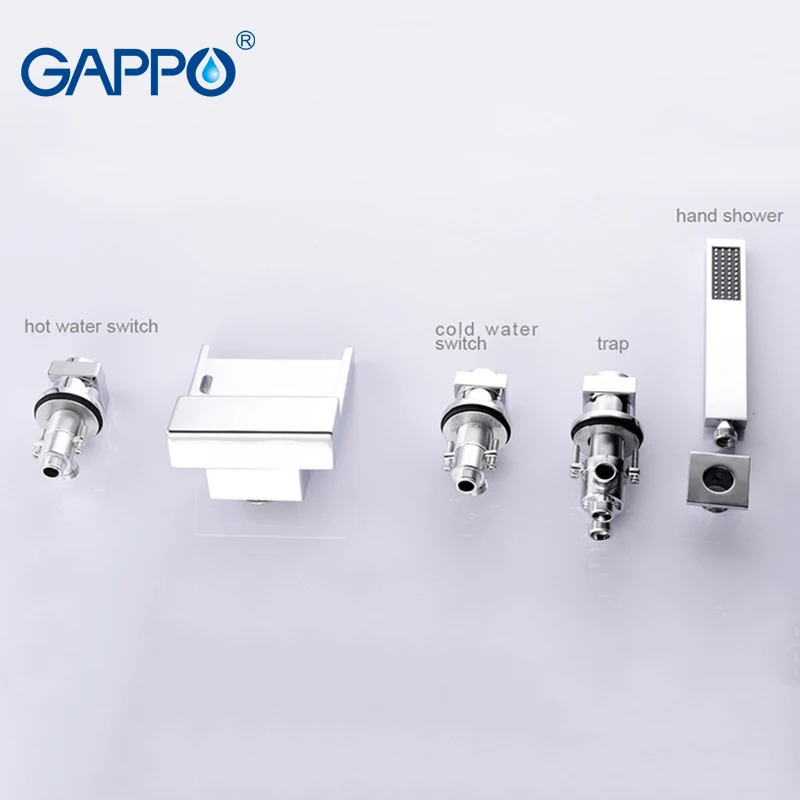 GAPPO смеситель для ванной комнаты Водопад на бортике смеситель для душа для ванны насадка для душа для ванны кран для ванны дождевой Душ Набор grifo para tina