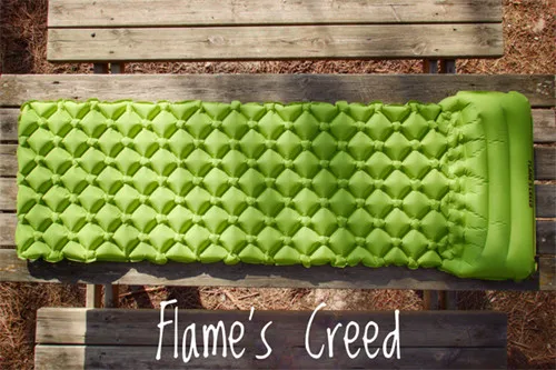 Green with pillow Надувной матрас для сна Сверхлегкий наружный воздушный матрас кемпинг Colchon надувной Самонадувающийся туристический ТПУ коврик - Цвет: Green with pillow