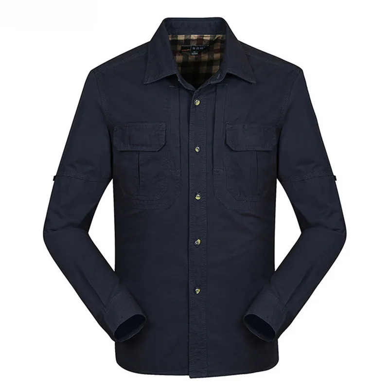 MORUANCLE мужские повседневные рубашки карго с длинным рукавом тактическая рубашка