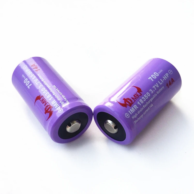 Заводская розетка для высокой энергии J.C.M IMR 18350 3 7 v 700mah 14A литий ионный