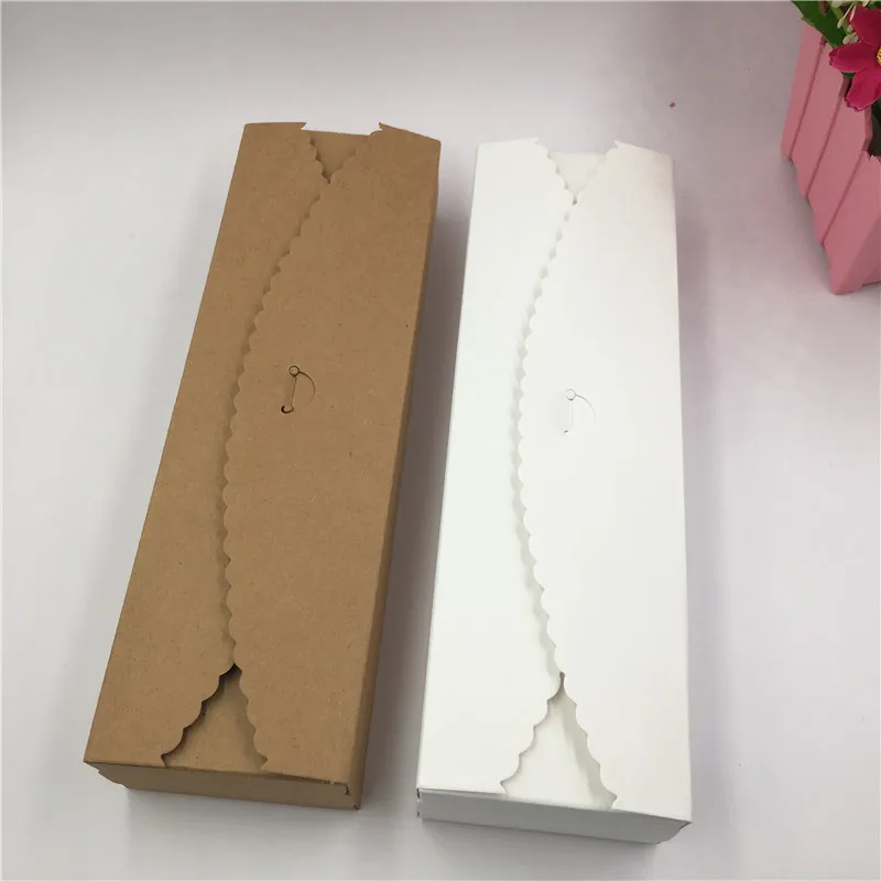 12 шт./лот DIY крафт бумага длинные коробки Чехлы для свадьбы красная Роза Упаковка