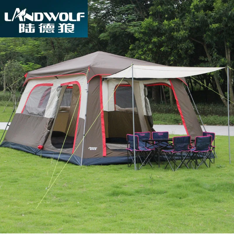 Landwolf коричневый цвет ультрабольшой 6 10 12 двухслойный открытый 2 гостиные и 1 зал