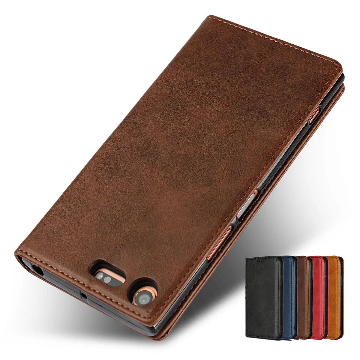 

Leather case For Sony Xperia XZ1 XZ Premium XZ2 Flip case card holder Holster Magnetic attraction Cover Case Wallet Case