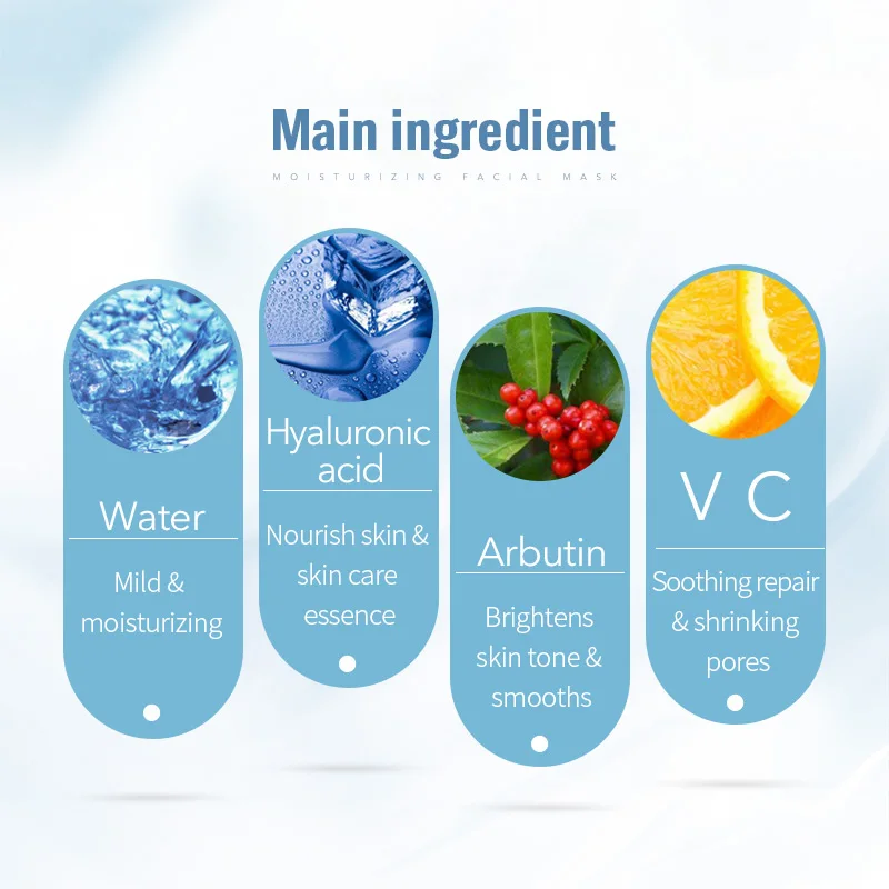 30 шт./лот гиалуроновая кислота маска для лица увлажняющая контроль жирности