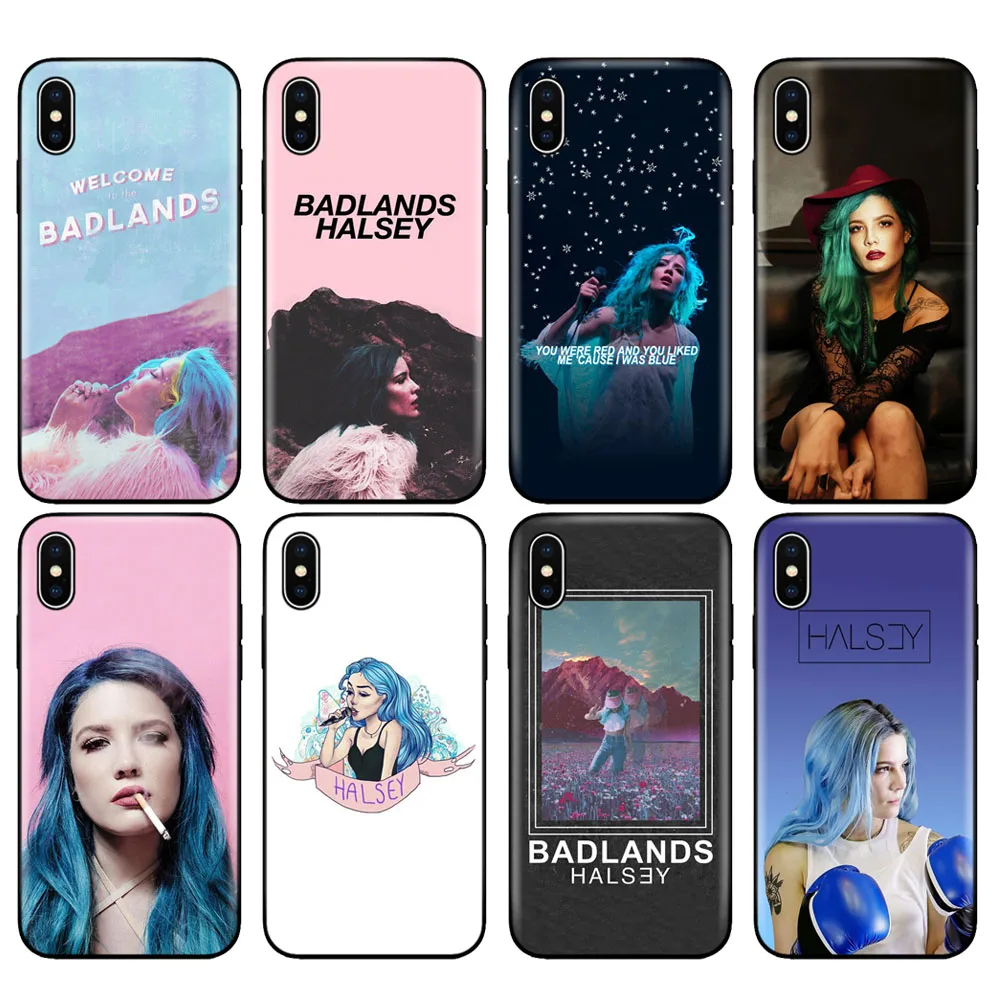 Черный чехол из ТПУ для iphone 5 5s SE 2020 6 6s 7 8 plus x 10 XR XS 11 pro MAX Halsey с текстом песни