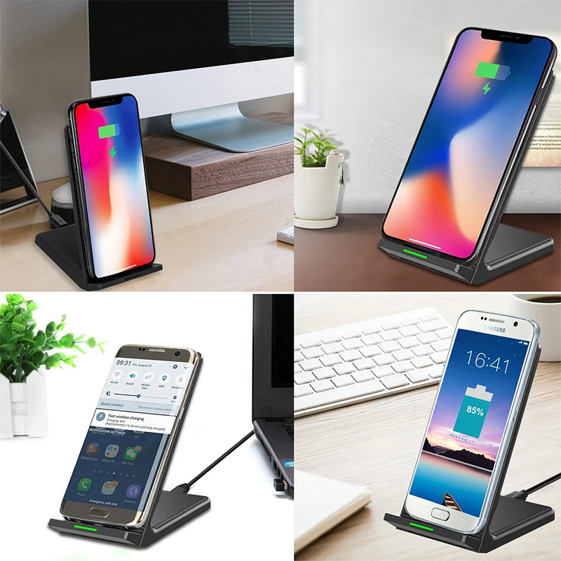 10 Вт 5 В/2A быстро QI Беспроводной Зарядное устройство станция для samsung Galaxy S9/S8 Плюс/