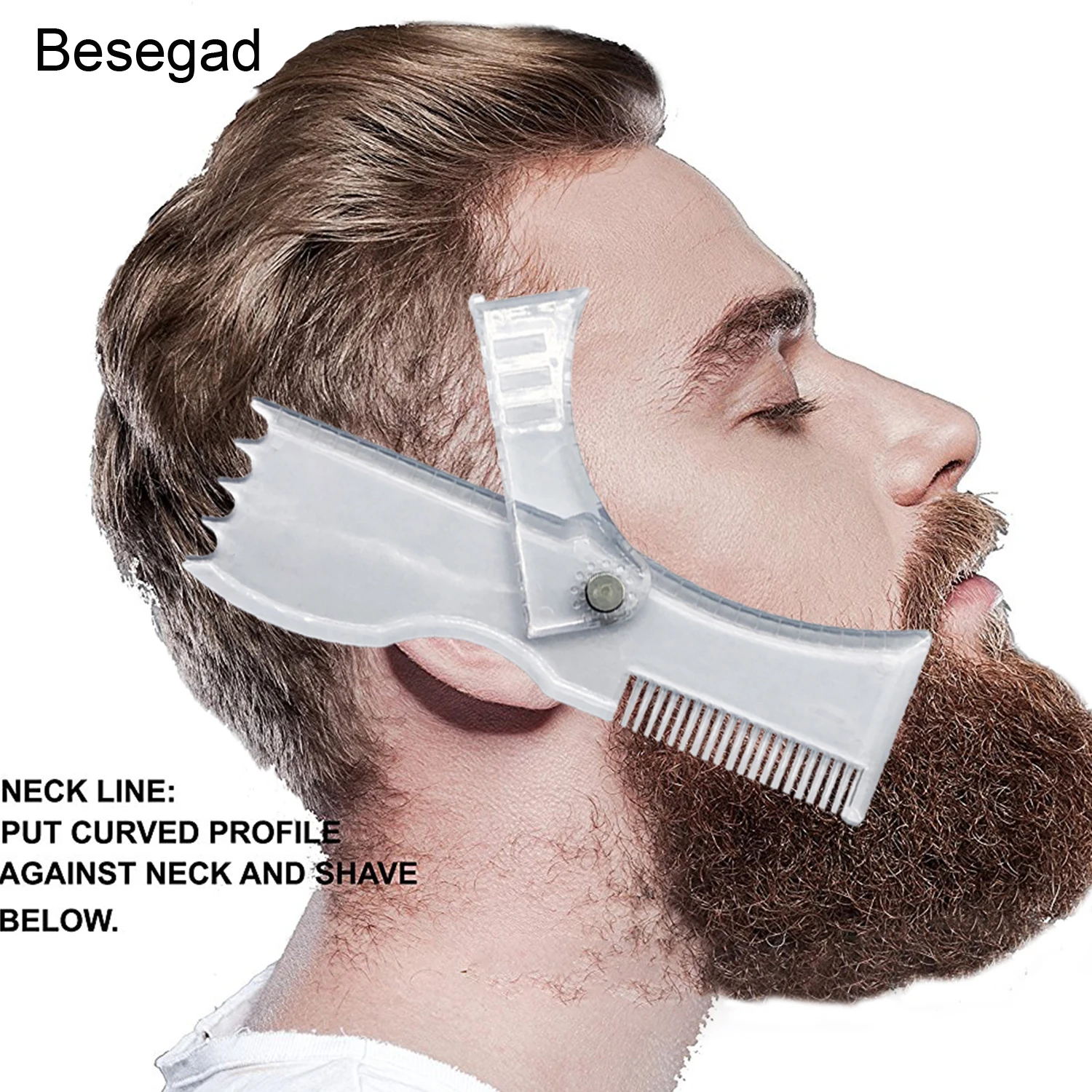 Вращающийся на 360 градусов практичный гребень для бороды формирующий шаблон