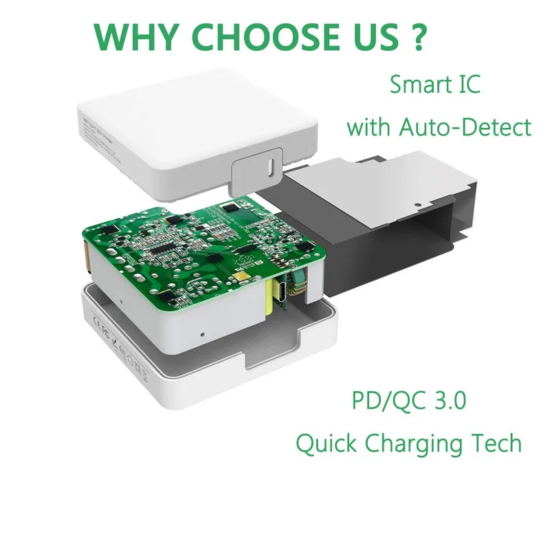 65 Вт PD usb type-C power Delivery 3,0 настенное зарядное устройство адаптер для нового MacBook 12 'DELL XPS 12 13 lenovo thinkpad x1 настольное зарядное устройство