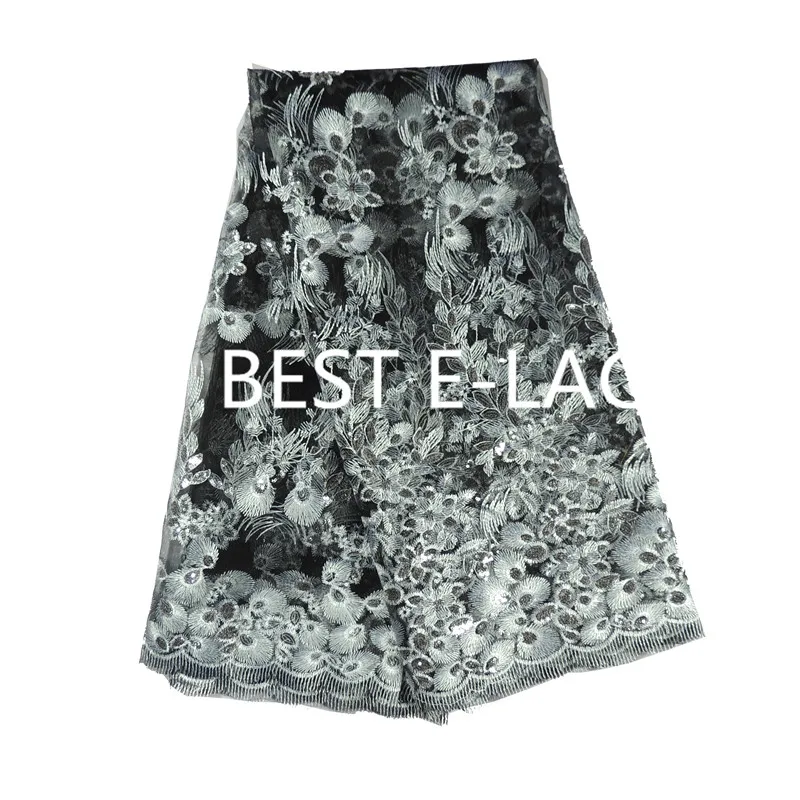 Французский чистая кружевной ткани 2017 последние Африканский гипюр с вышивкой