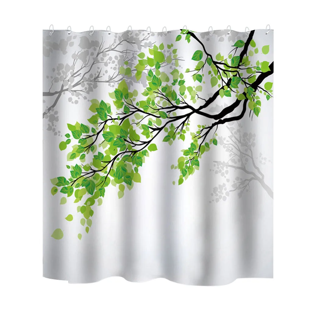 Популярные водонепроницаемые занавески для душа с 12 крючками 180x180 см не