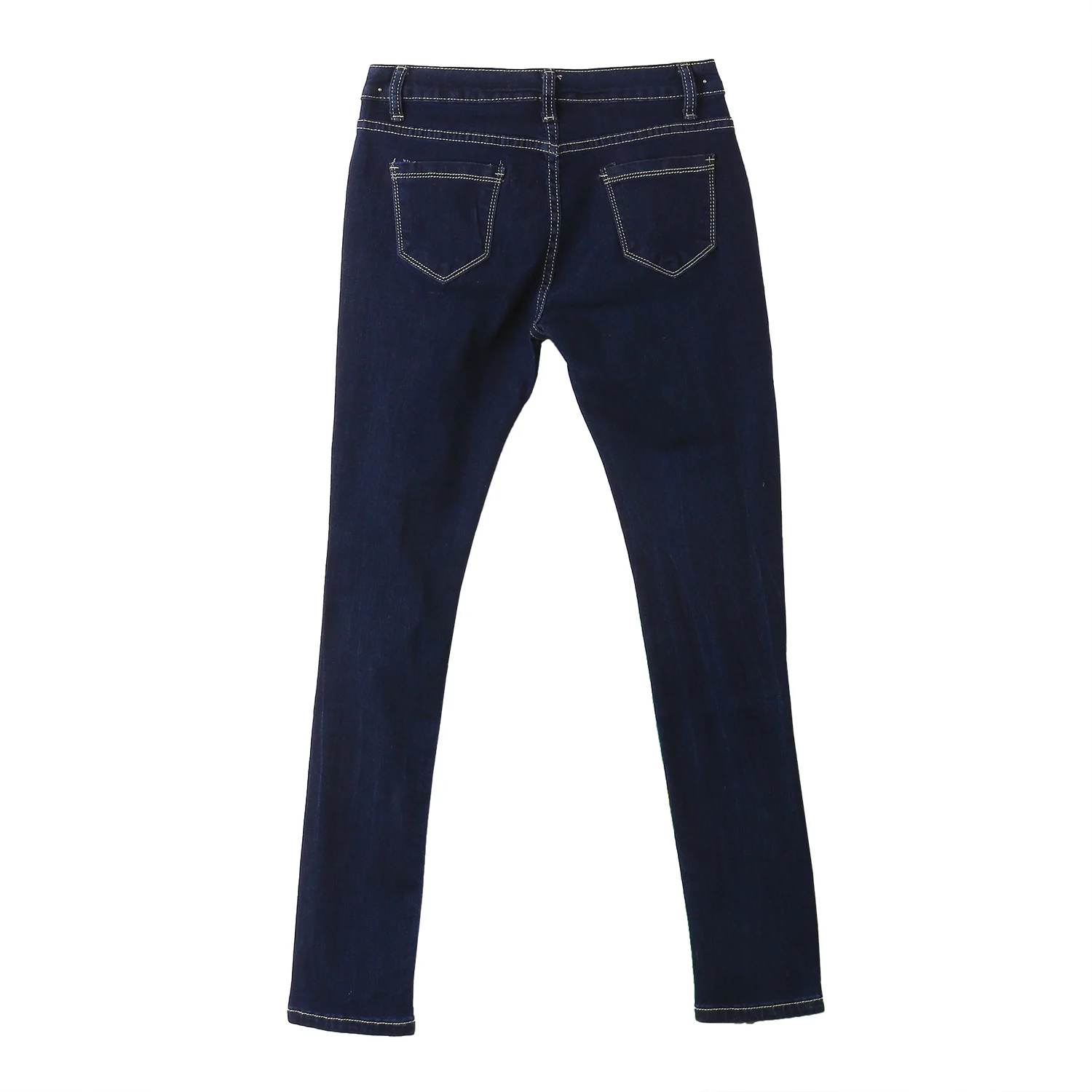 Женские рваные потертые тонкие джинсовые брюки с дырками синие брюки|jeans trousers|hole