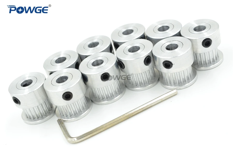 POWGE GT 20 Зубы 2GT 2 м зубчатый шкив Диаметр 4/5/6/6,35/8 мм для 2MGT GT2 синхронного ремня ширина 6/10 мм небольшой зазор 20 Зубы 20т