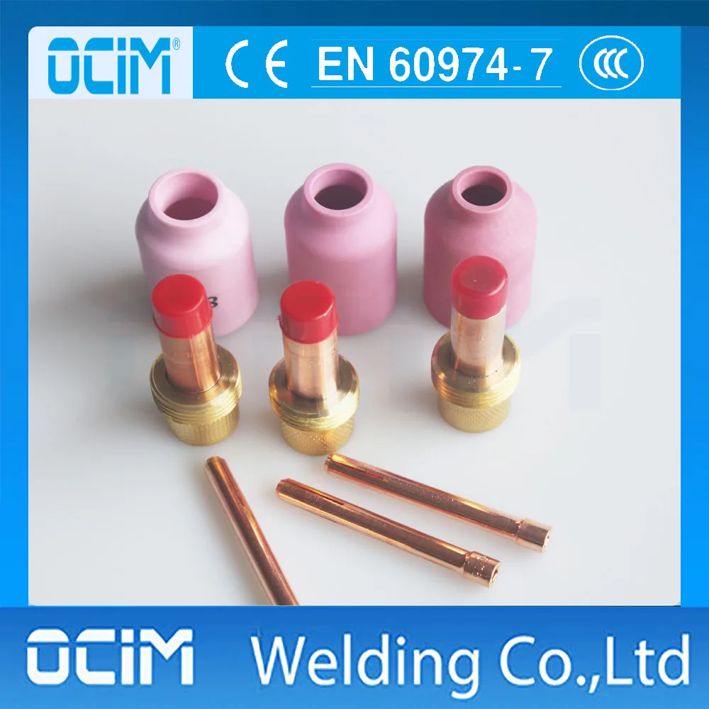 Комплект газовых объективов для сварки Tig Collet Body 9 шт. подходит сварочных горелок