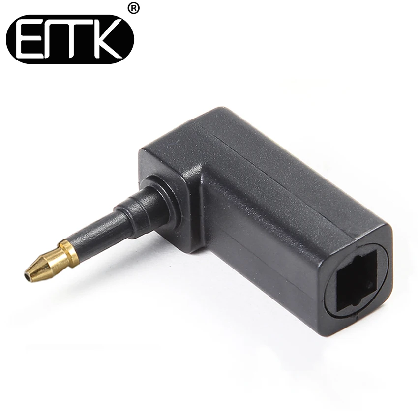 EMK mini toslink адаптер 90 градусов правый угол 3 5 оптический для Macbook TV Box|Коннекторы и