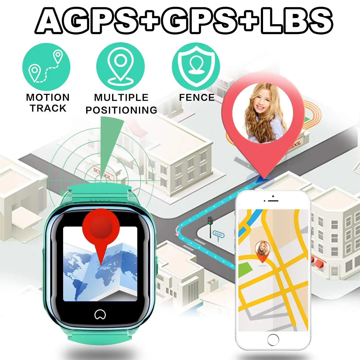 Водонепроницаемые детские часы-умные часы для детей, gps трекер, телефон, часы для мальчиков и девочек, умные часы с двусторонним вызовом, SOS, анти-потеря, будильник