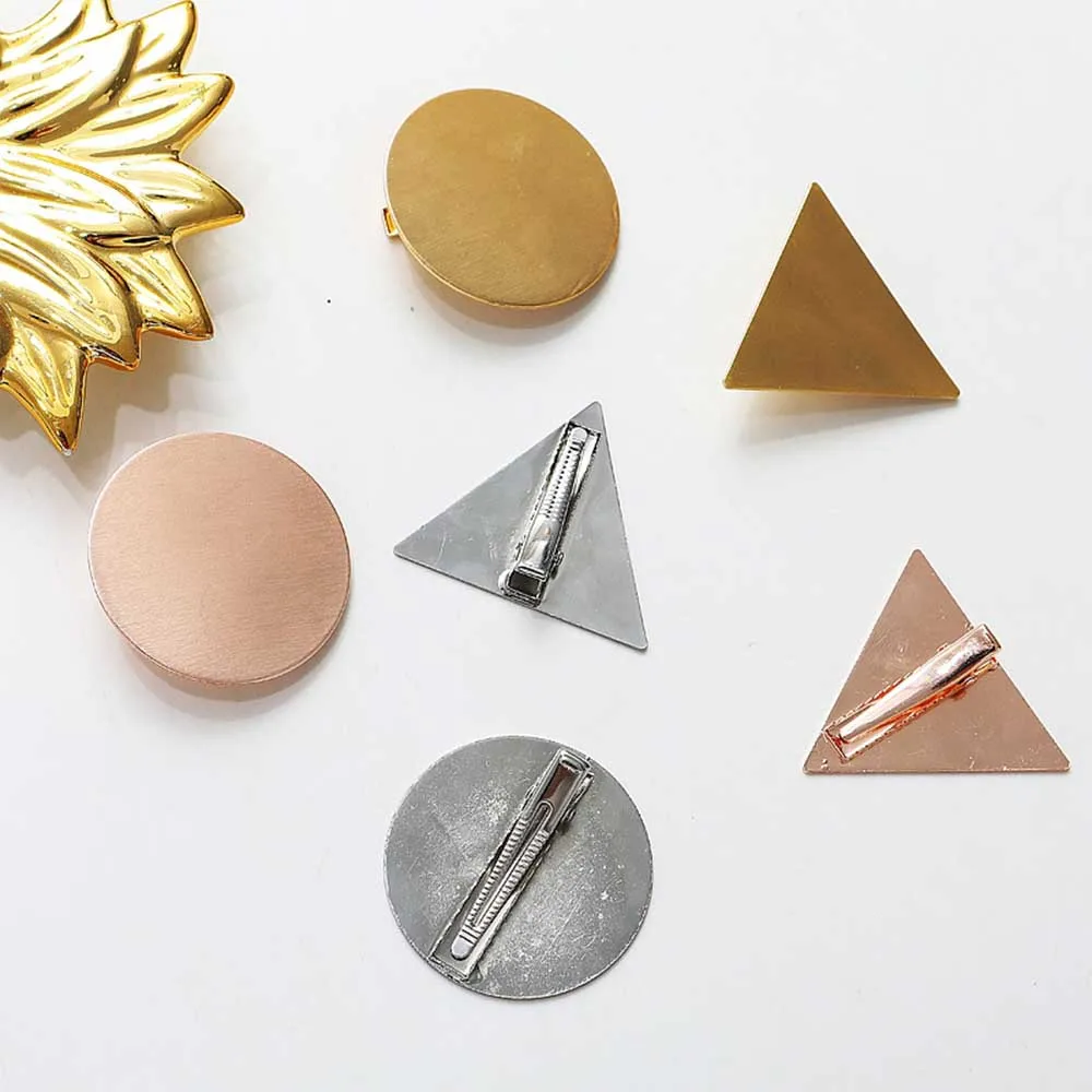 

Headdress hair accessories metal jewelry triangle round short hair head clip hair clip hairpin