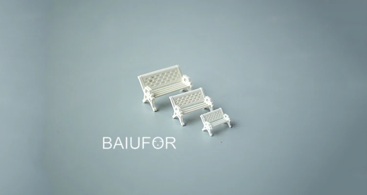 BAIUFOR статуэтки и миниатюры, мини-стул для парка, уличный фонарь, сказочный садовый декор, кукольный дом, аксессуары, материал модели здания