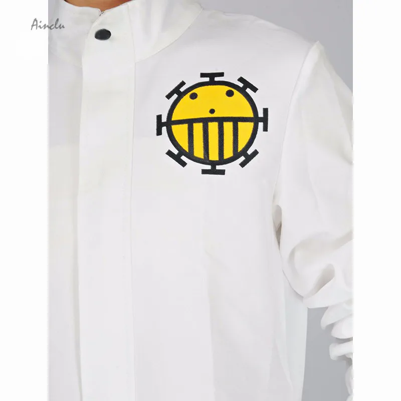 Ainclu Free Shipping One Piece Heart Pirates White Uniform Adult Kid Halloween Cosplay Costume Customize for plus size adults |