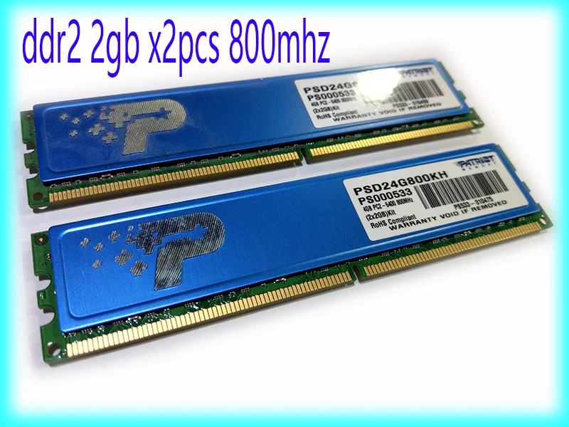 Оригинальный Оперативная память 4 ГБ DDR2 (2gbX 2 шт.) 800 мГц/для AMD и Intel/ddr2 памяти PC2-6400