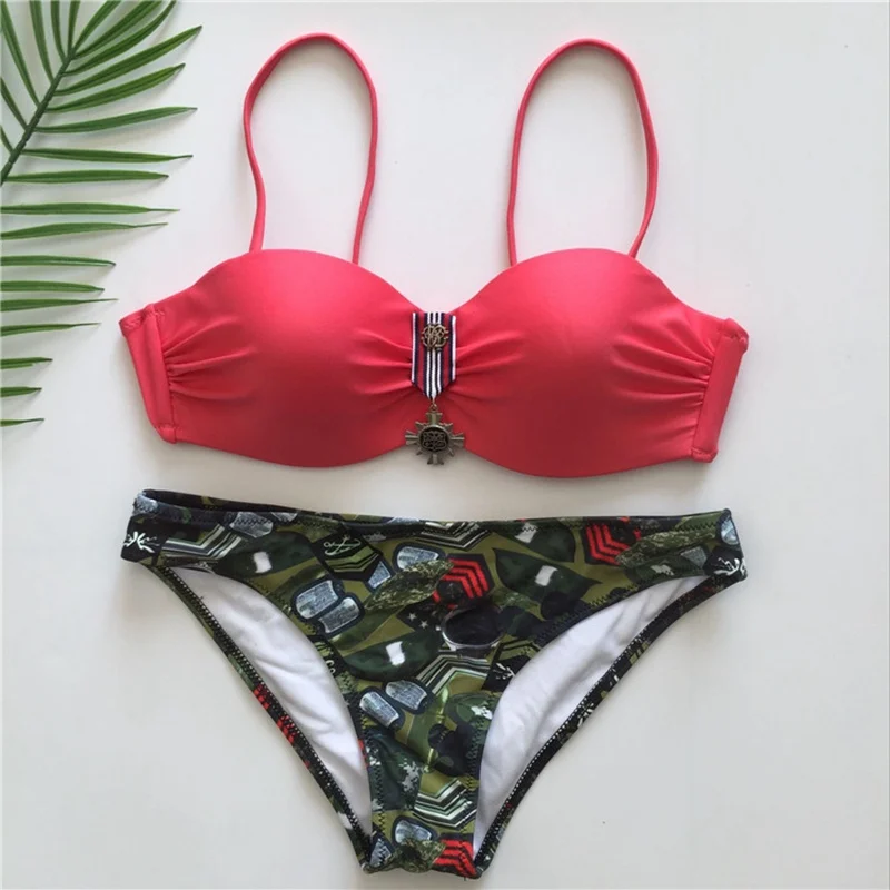 Sexy Womens Strapless Bikini Set Off the Shoulder Push-Up Bandage Swimsuit Beachwear Swimwear Bathing Suit | Женская одежда