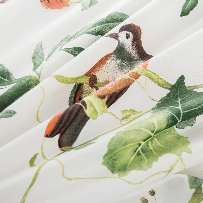 Пододеяльник из 100% хлопка комплект Птицы любят весна печати постельное белье