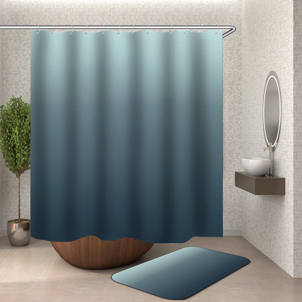 

white shower curtain Geometric curtain shower for bathroom duschvorhang textil grid wave bath curtain