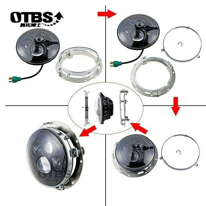 OTBS 1 шт. 7 &quotкронштейн для крепления светодиодной фары на 1997 2016 Wrangler (TJ / JK)