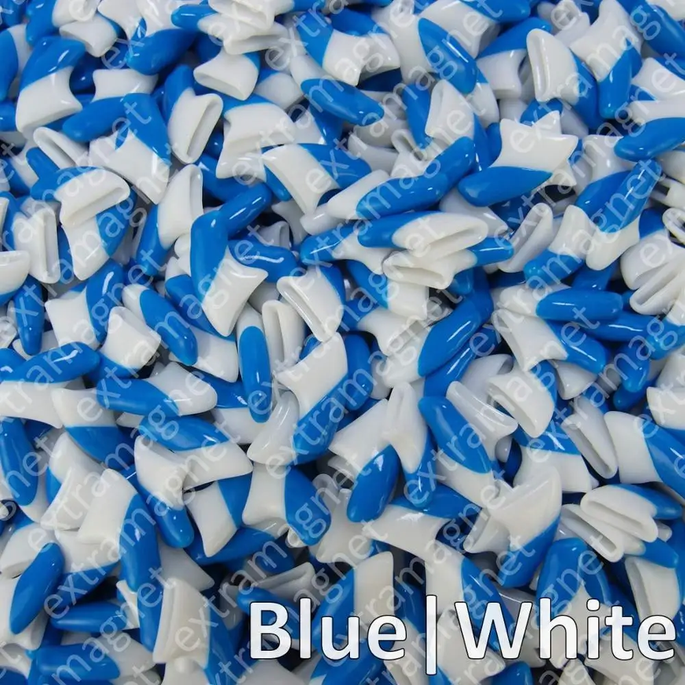 Dual Blue 20 шт. мягкие колпачки для ногтей для кошек+ 1x клей+ 1x аппликатор/* XS, S, M, L, чехол, кошка, лапа, коготь, zqy*/ - Цвет: Dual Blue