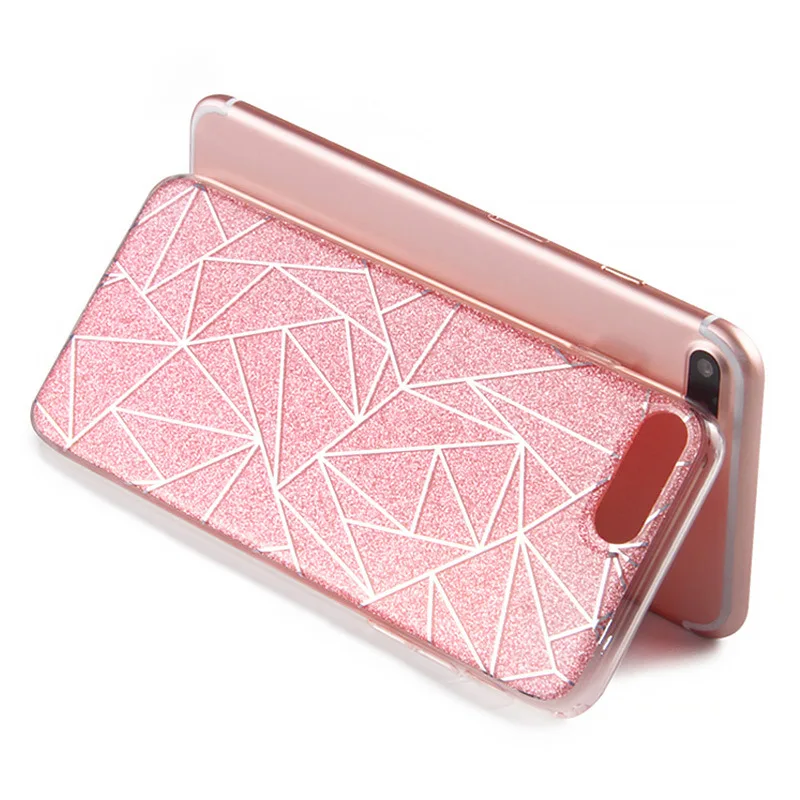 FLIVIMO модные блестящие Bling чехол для телефона iPhone X Геометрические линии Жесткий PC